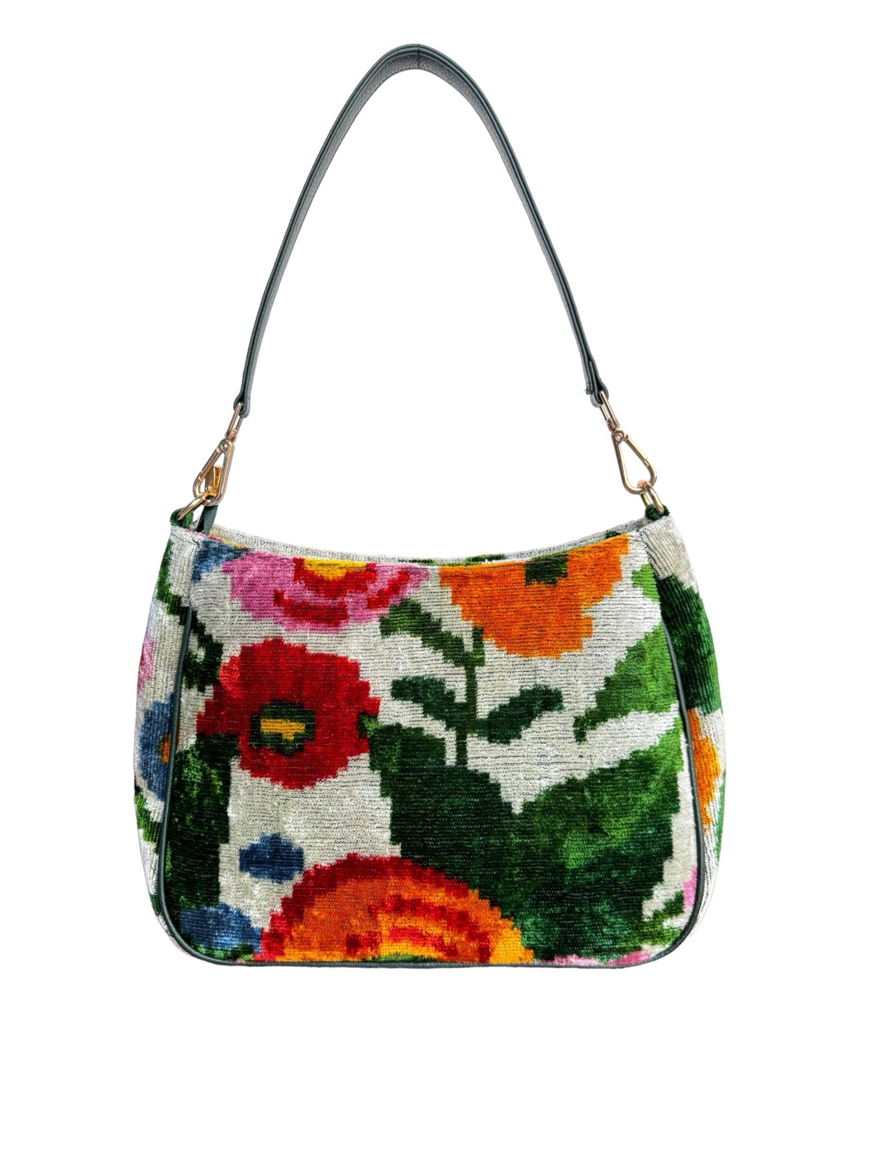 AYCA DESIGN - Wholesale Shoulder bag – women's - Silk Velvet Ikat Hobo Bag1