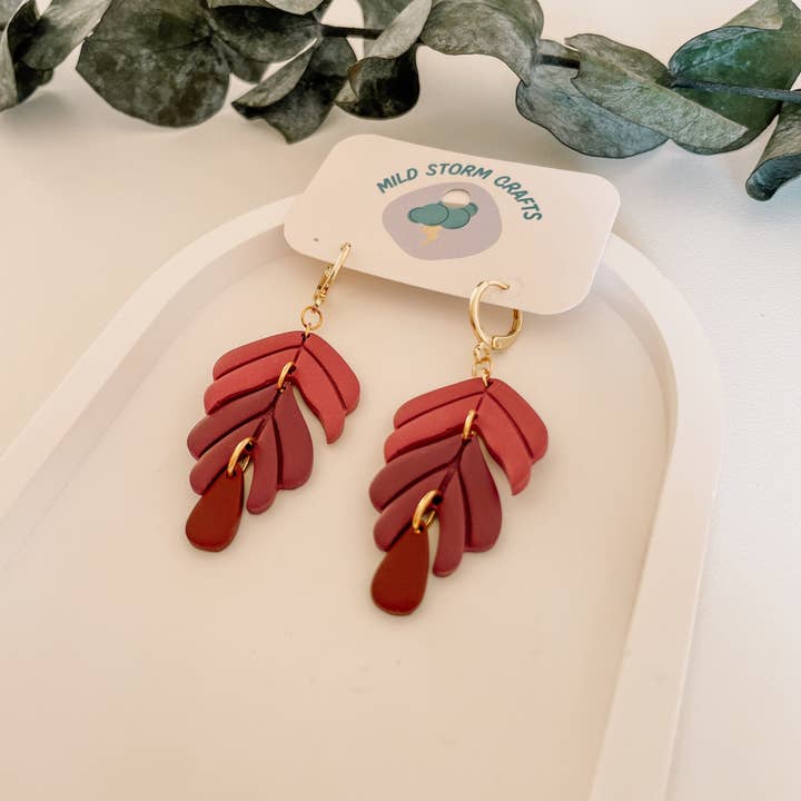 Mildstormcrafts – Großhandel Ohrhänger – Polymerclay Earrings | Leichte Ohrringe | Tria Drop5