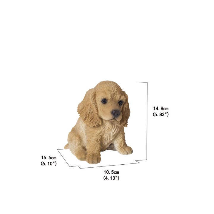 Hi-Line Gift Ltd. - Wholesale Decorative Figurine - Cream-Coloured Cocker Spaniel Statue