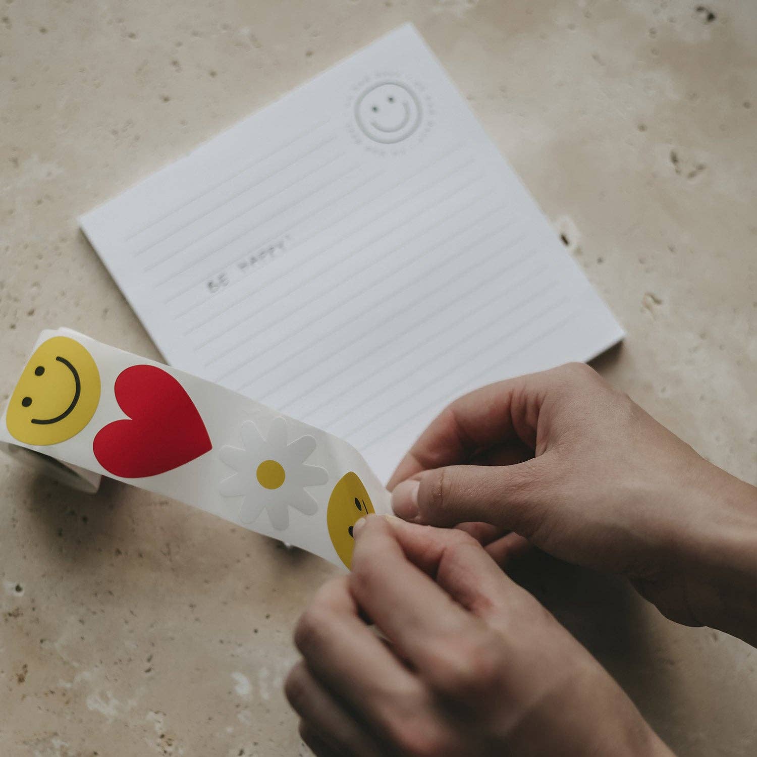 Eulenschnitt - Vente Autocollant - Stickers smiley, cœur et marguerite (VE = 8 pcs)2