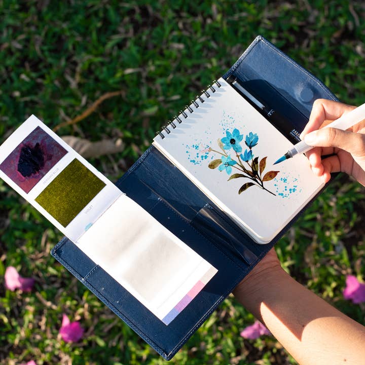 Viviva Colors - Wholesale Paint Set - A6 Travel Paint Kit - Vegan Leather| Handcrafted| Portable