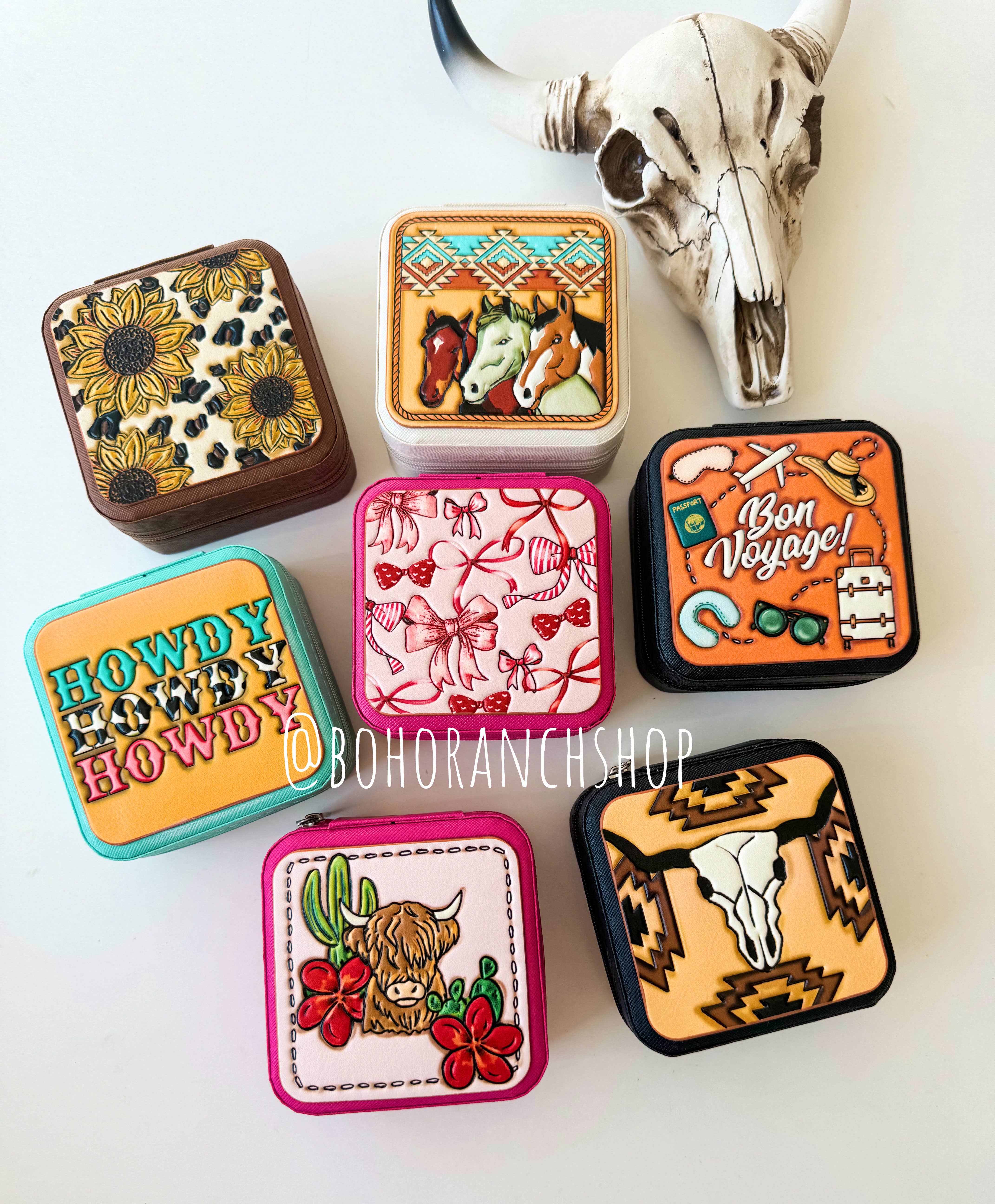 Boho Ranch Shop - Wholesale Sieradendoos/organizer - Western mini sieradendoosje voor reizen6