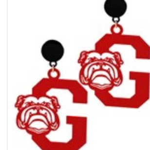 Zippity Do Dah - Wholesale Dangle Earrings - Georgia Bulldogs Earrings