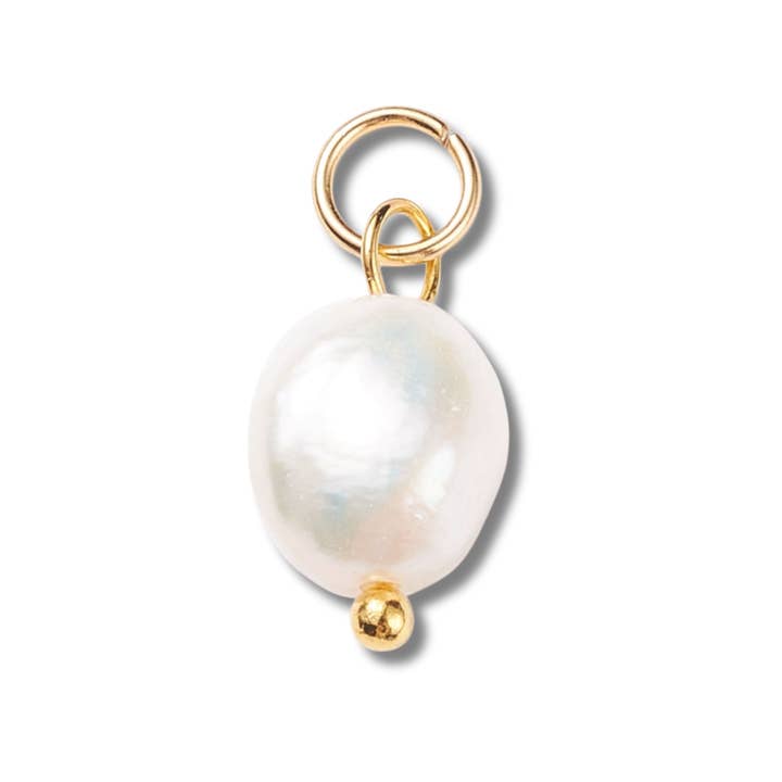 Love, Paige Designs - Wholesale Individual Charm/Pendant - Freshwater Pearl Gold Charm