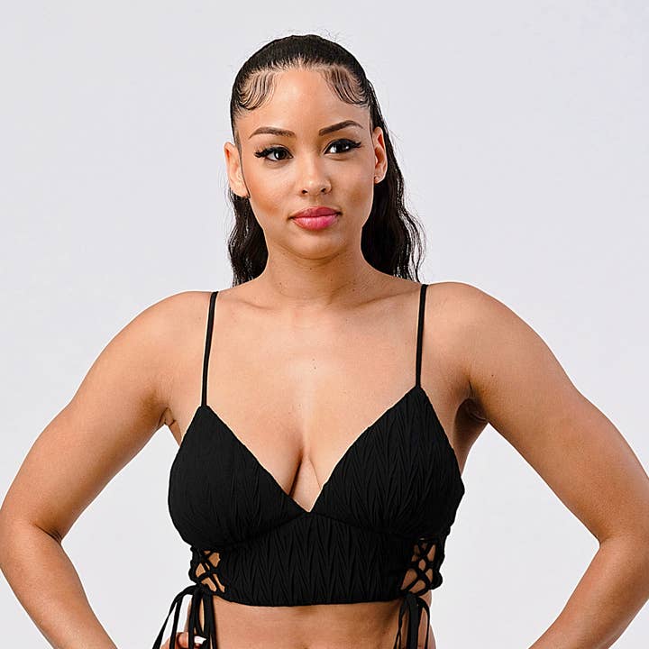 #T4266 Side Strappy Top for wholesale by French Kiss