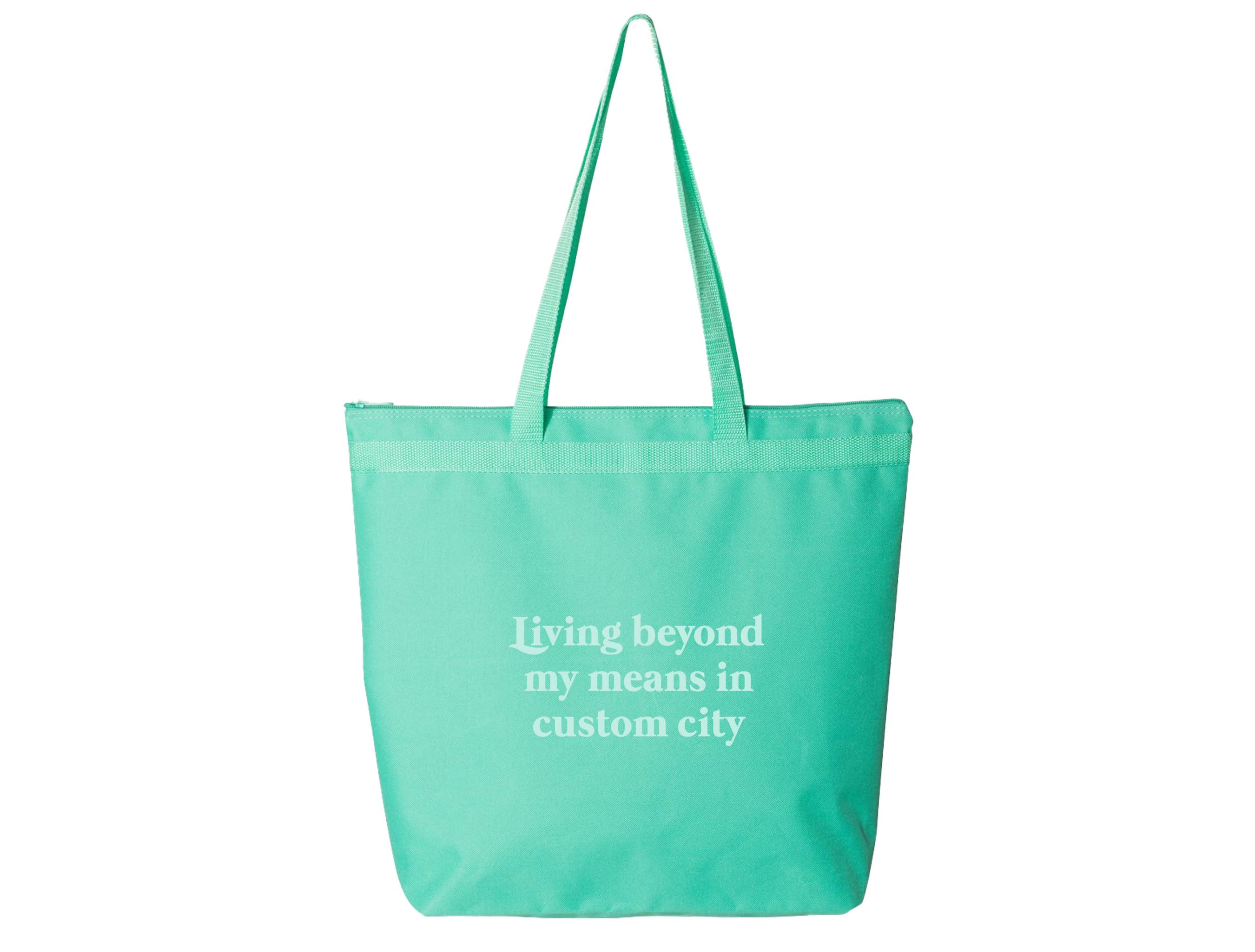 Calm Down Caren - Vente Tote bag – femme - Vivre au-delà de mes moyens à CUSTOM CITY - Grand sac fourre-tout à fermeture éclair2