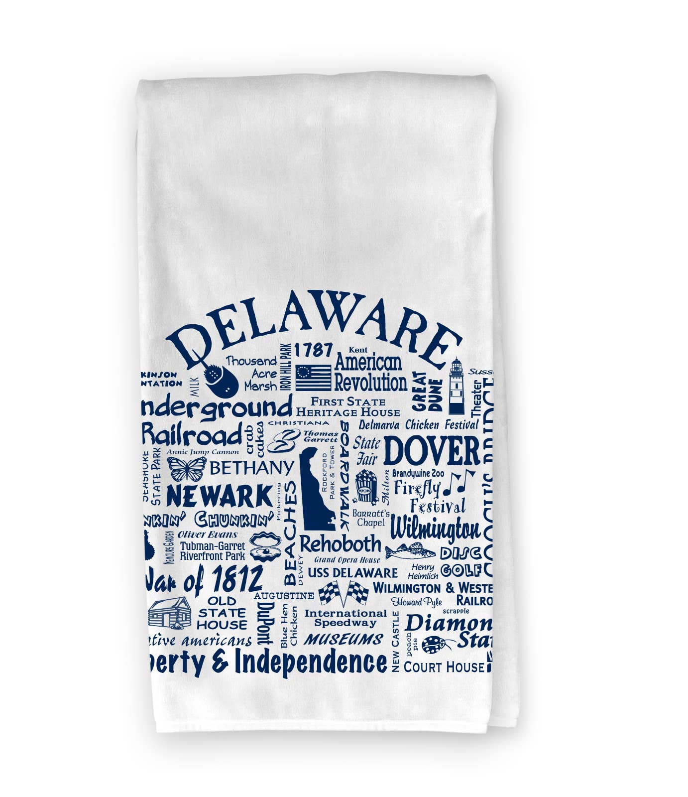 The Buffalo Works - Wholesale Tea Towel - Delaware Destination Kitchen Towel - Where Life Takes You