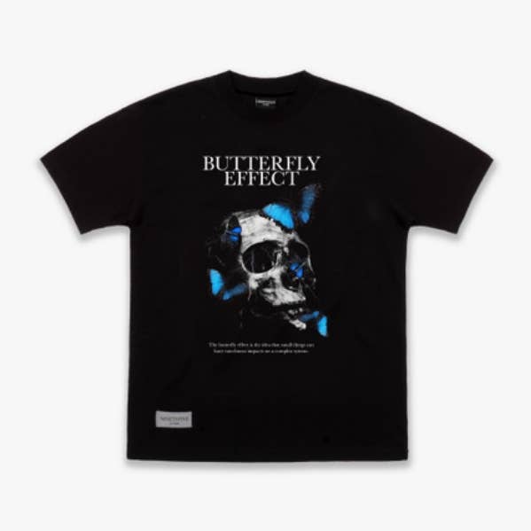 CAMISETA EFECTO MARIPOSA (NEGRA) para venta al por mayor de Ninetyfive attire
