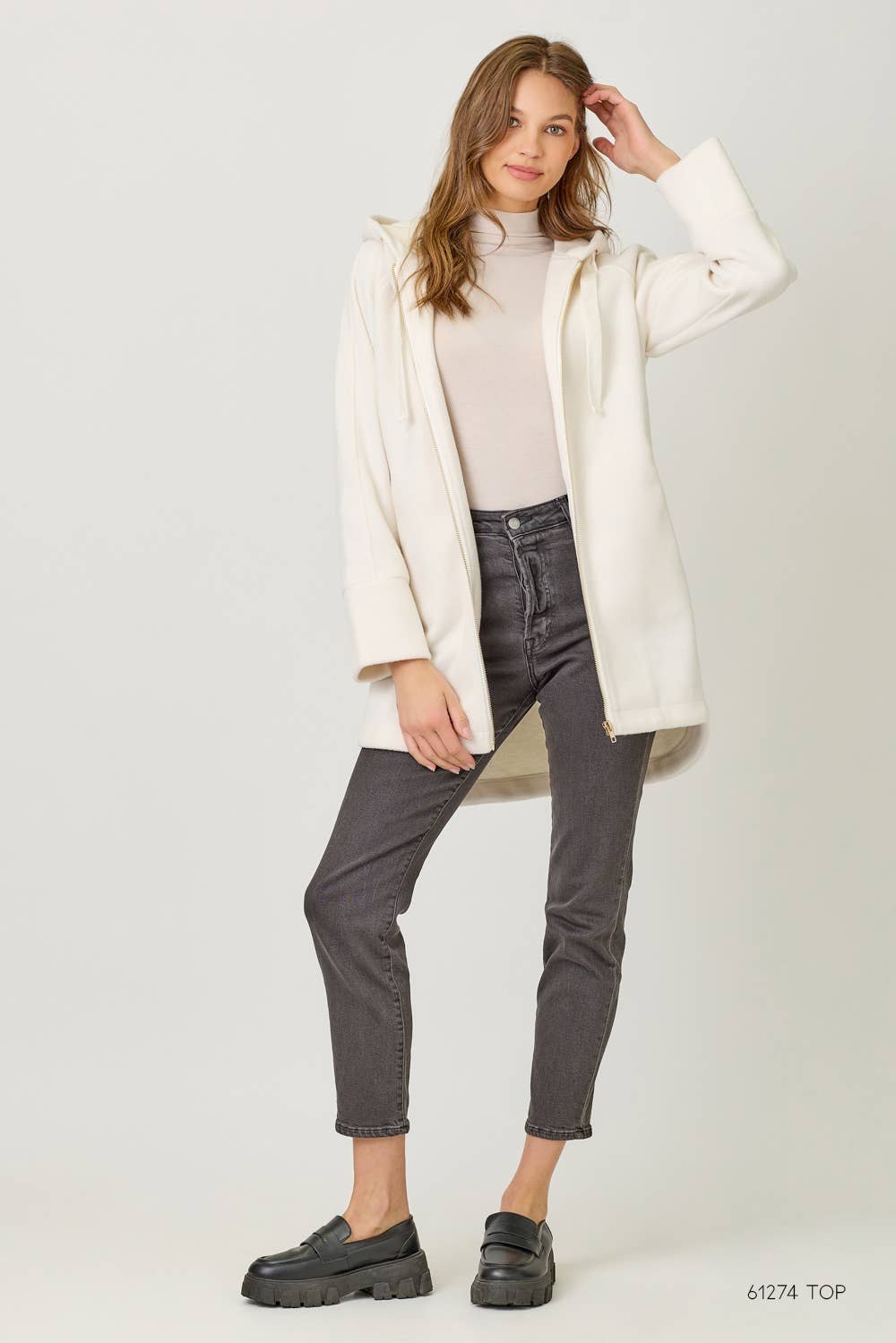 Mystree - Wholesale Jas - Dames - 61129 Hoodie met Ritsjas4