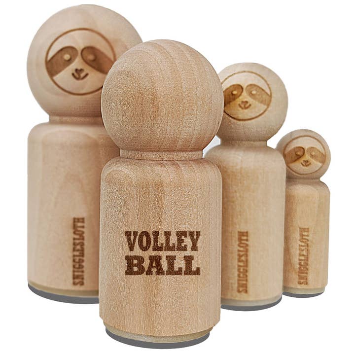 Tampon en caoutchouc « Volley-ball Fun Text » pour estamper, bricoler, planifier pour la vente par Sniggle Sloth