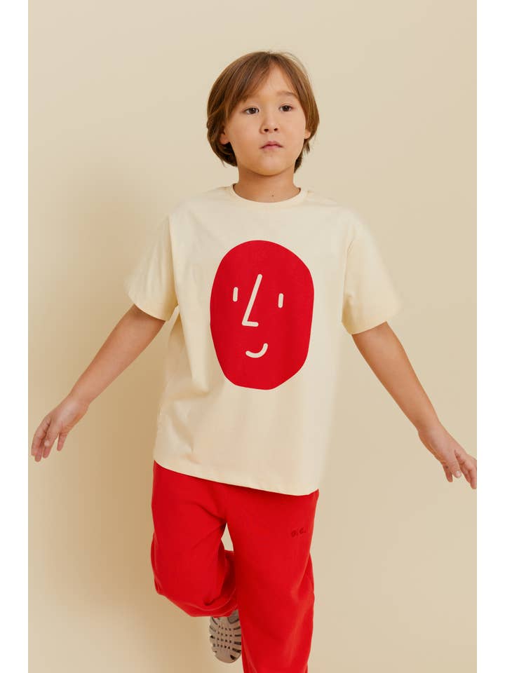 Amarelo T-SHIRT DE BATATA EM ALGODÃO ORGÂNICO EM AMARELO para venda a revendedores na Faire1