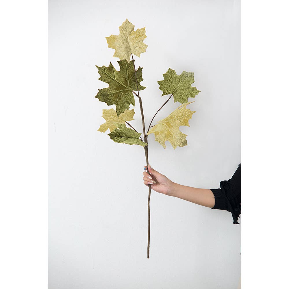 A&B Home Group Inc. - Wholesale Kunstplant - 35" Herfstachtige Fluwelen Kunstmatige Esdoornblad Steel0