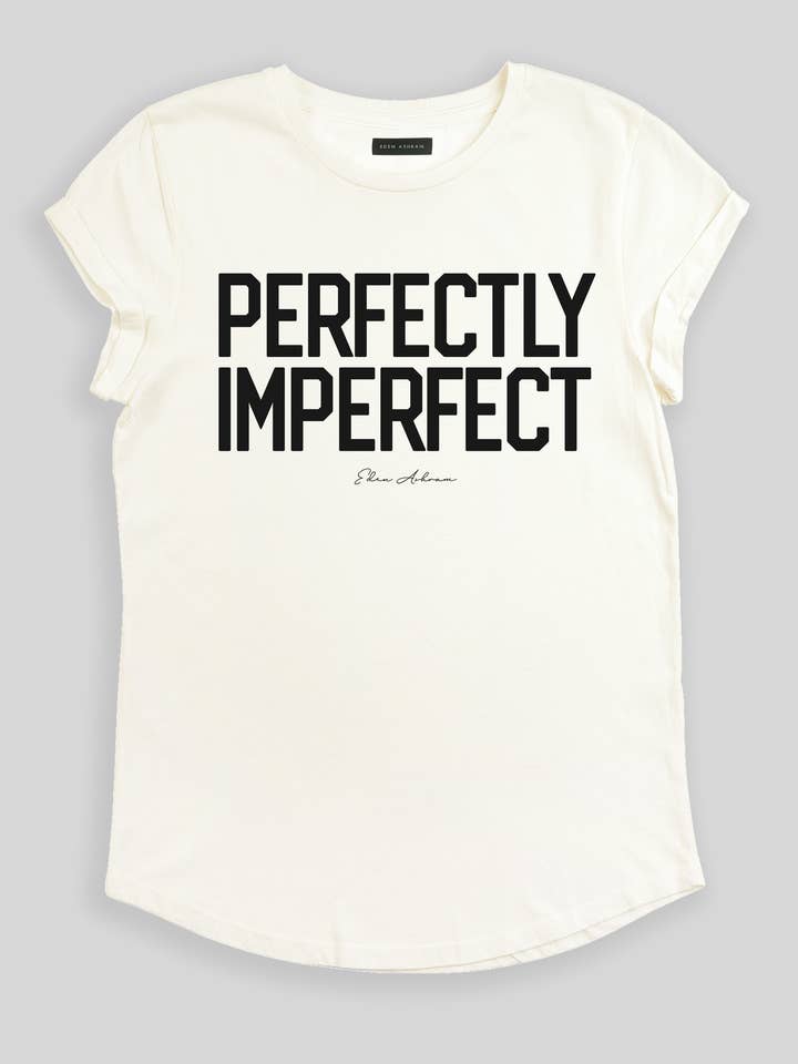T-shirt à manches roulées Perfectly Imperfect pour la vente par Eden Ashram