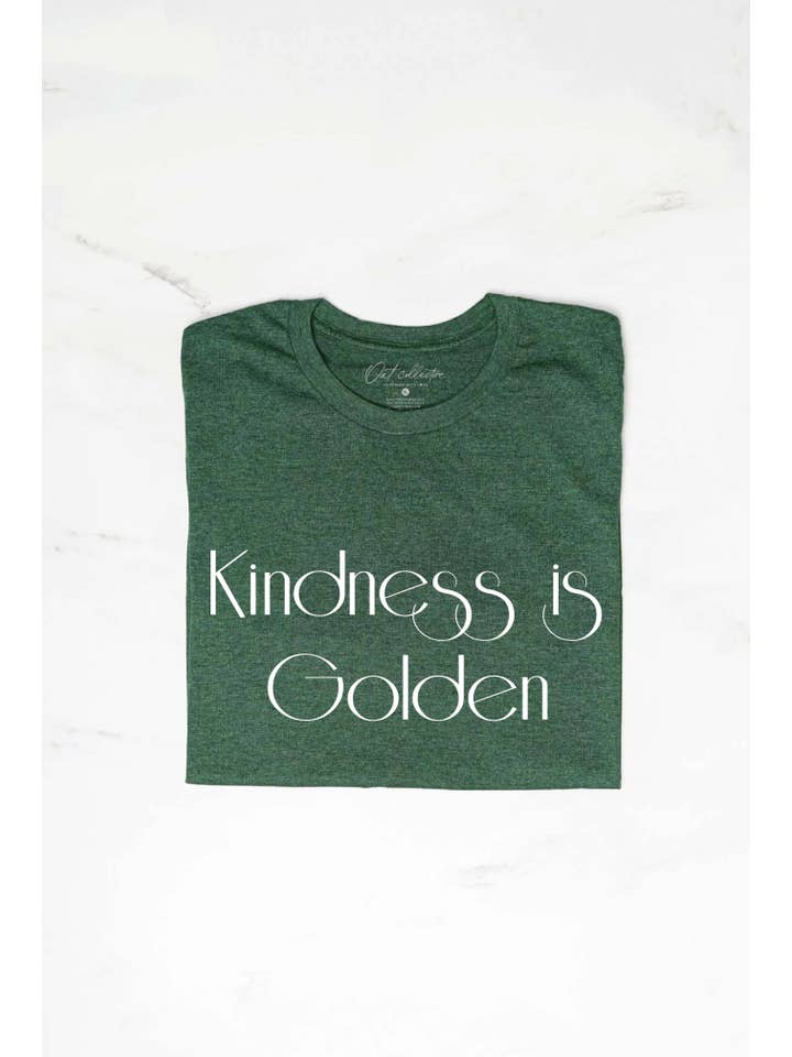 OAT COLLECTIVE - Wholesale Screen Printed T-Shirt - Women's - KINDNESS IS GOLDEN Graphic T-Shirt