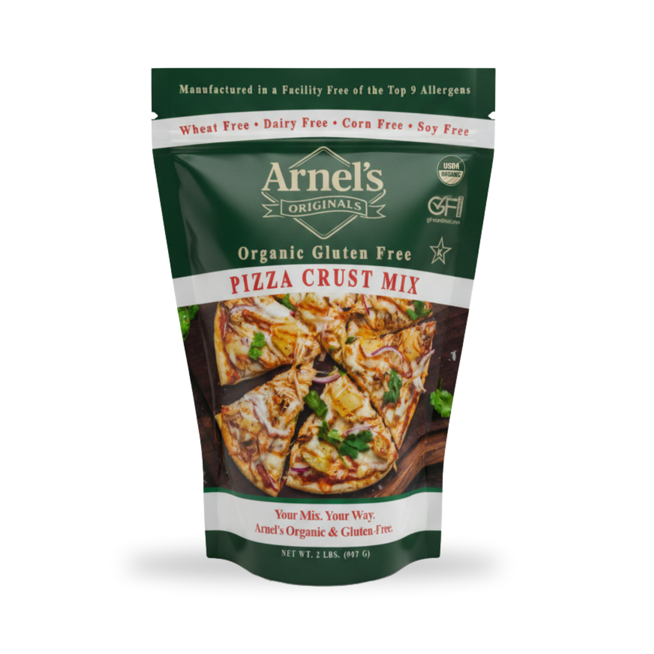 Arnel's Originals - Wholesale Bread Mix - Arnel's Organic Gluten Free Pizza Crust Mix, 2 lbs
1