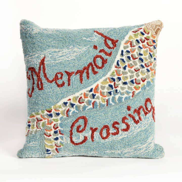 Frontporch Mermaid Cross Indoor/Outdoor Pillow for wholesale by Liora Manne