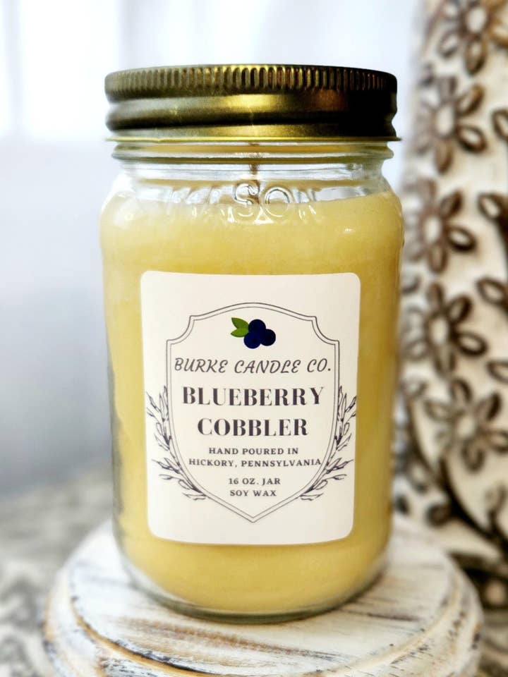 Blueberry Cobbler for wholesale by Burke Candle Co.