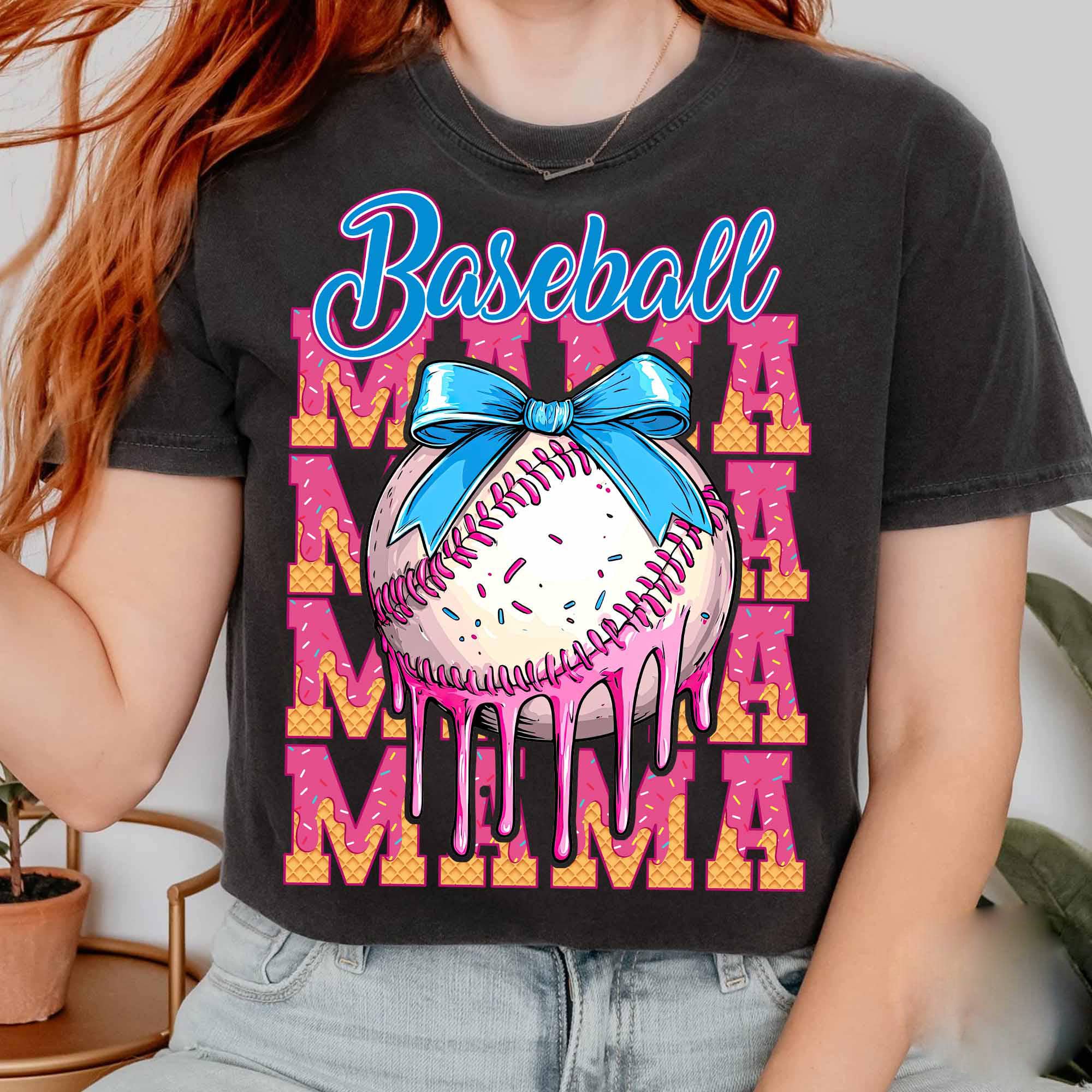 NVC Ecommerce LLC - Wholesale Graphic Sweatshirt - Women's - Baseball Mama Drip Sweatshirt, Baseball Ice Cream Drip Shirt2