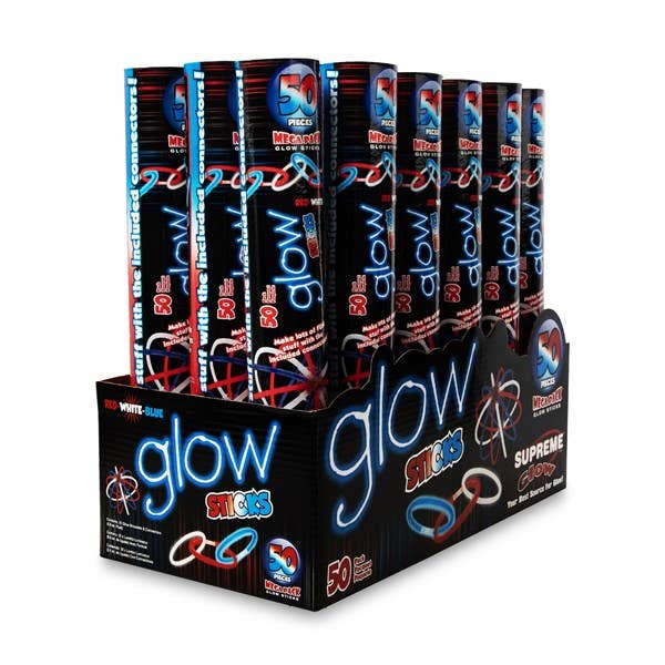 Windy City Novelties - Wholesale Party Favor - Patriotic Glow Bracelets Retail Counter Display – 900 Total7