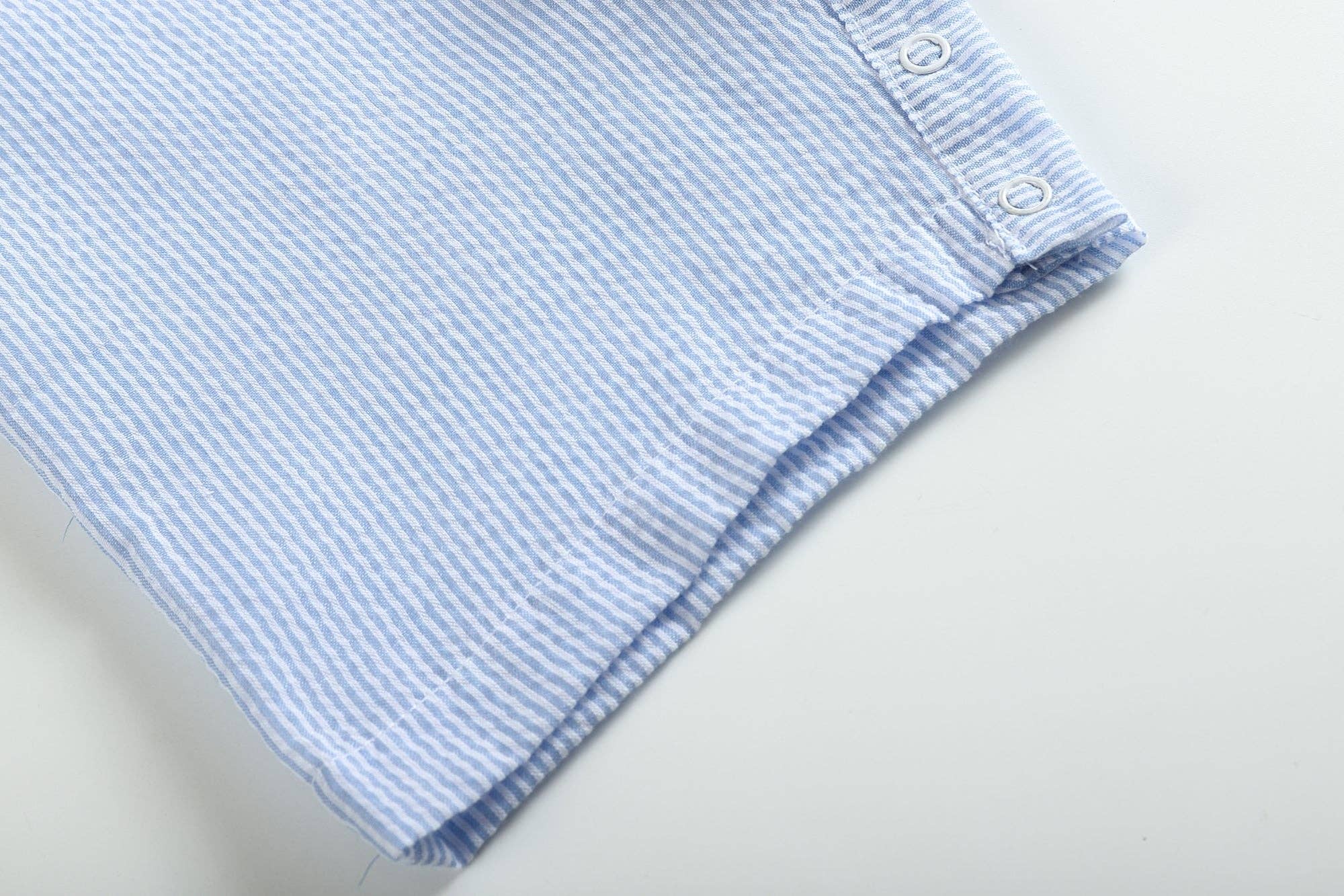 Lil Cactus - Vendita all'ingrosso Salopette - Neonati - Short con zucca blu Seersucker4