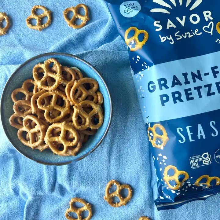Savor by Suzie - Wholesale Pretzels - Sea Salt Grain Free Pretzels Snack Bags .43oz 2