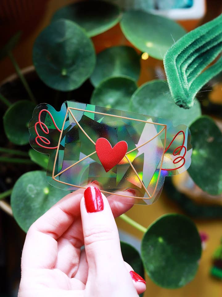 Sticker Suncatcher "Love letter" pour la vente par Poulette Magique