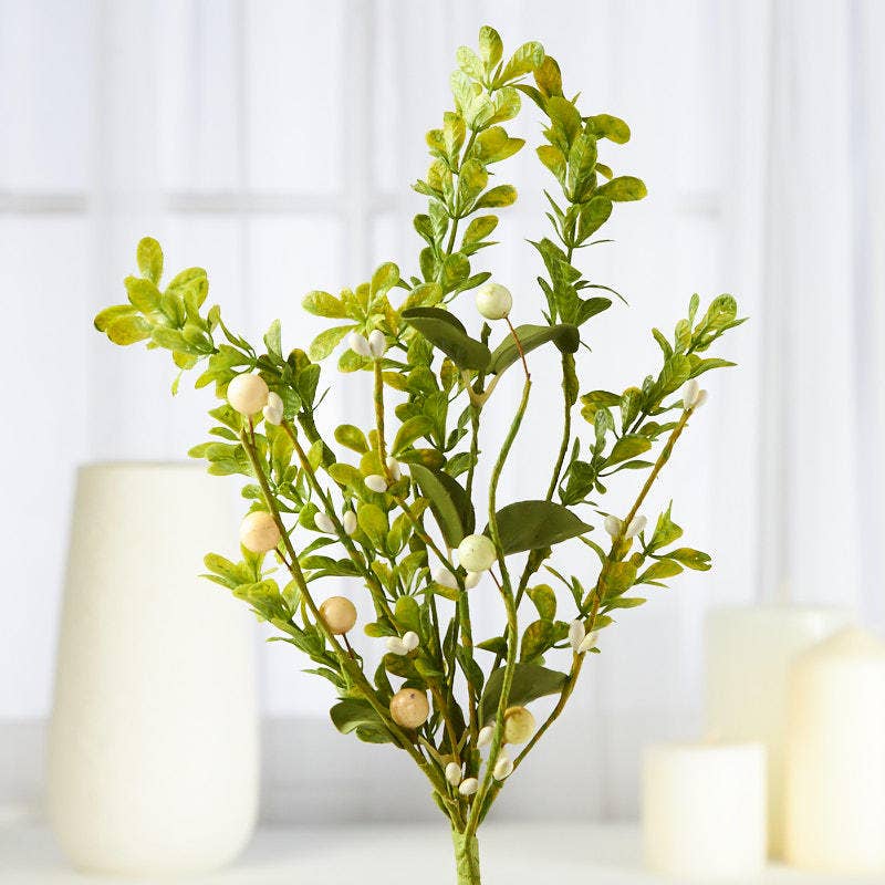 Factory Direct Craft - Venta al por mayor Plantas artificiales - Rama de Hojas y Bayas de Plástico Realista de 12"1