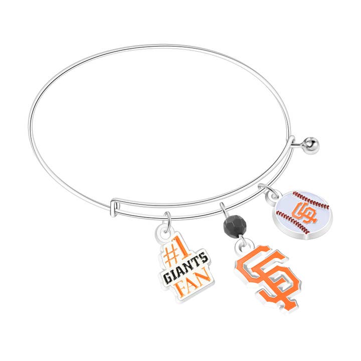 Pulsera con logo de tres abalorios de los gigantes de San Francisco de la MLB para venta al por mayor de Simran International