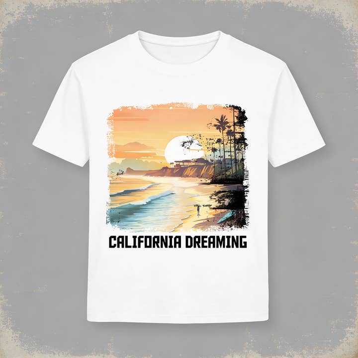 Men's T-shirt with California print for wholesale by Vinto Exclusive
