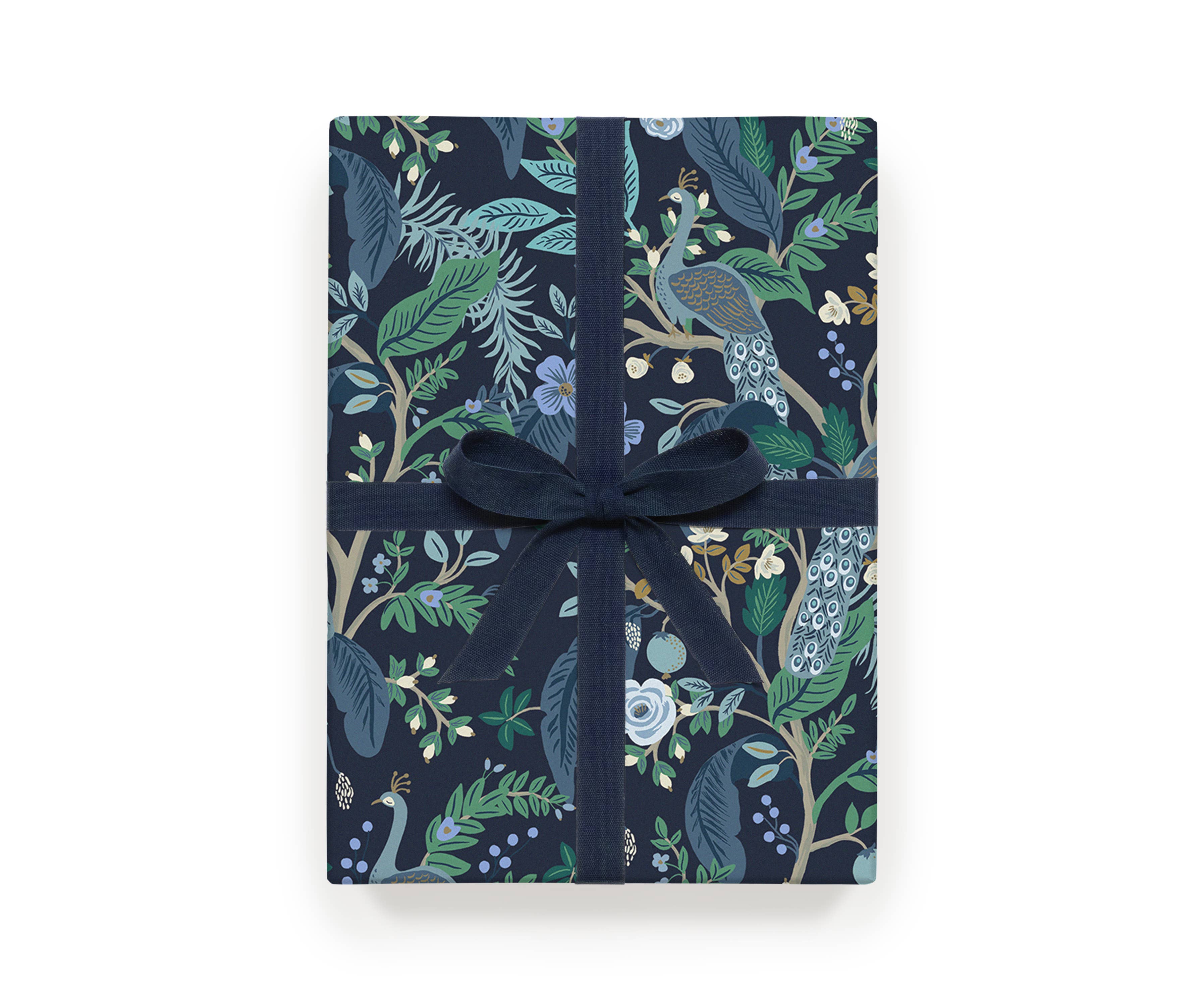 Rifle Paper Co. - Wholesale Wrapping Paper Roll - Roll of 3 Peacock Wrapping Sheets