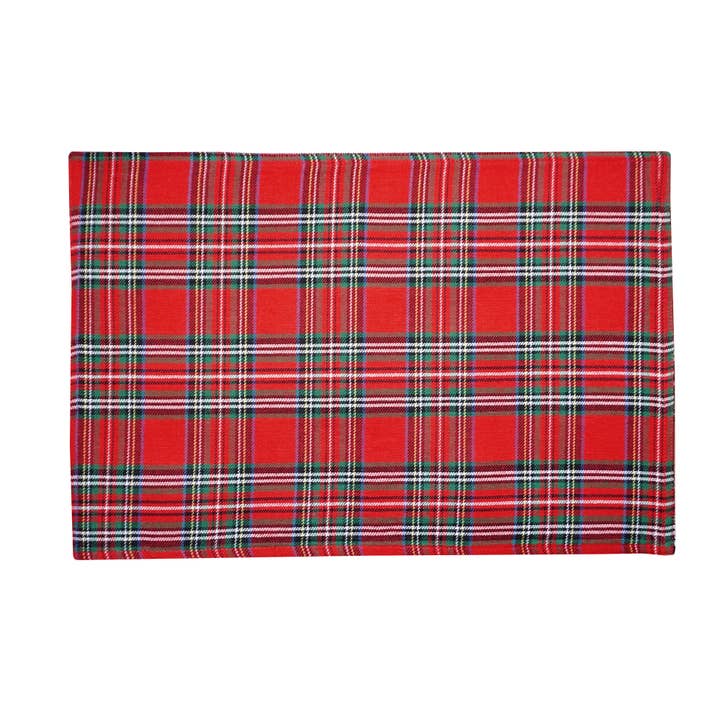 Michaelian Home/India Overseas Traders, Inc. - Wholesale Placemat - Tartan Red - Placemat