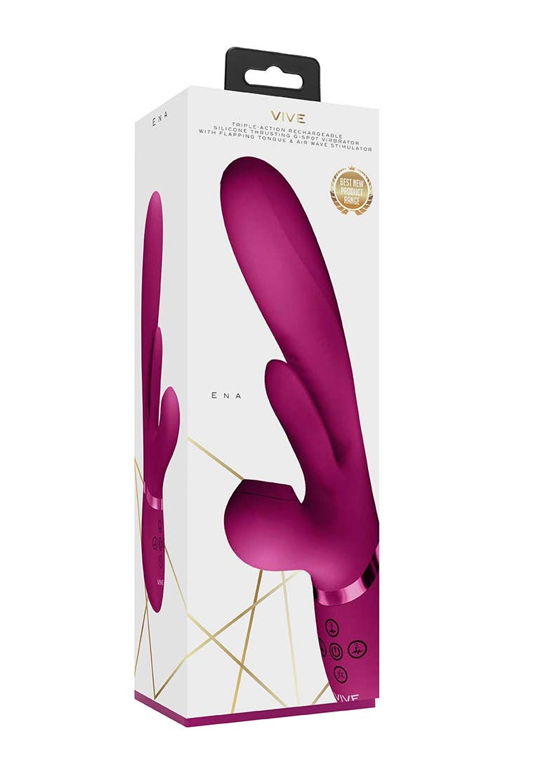 Shots - Wholesale Sex Toy - Ena - Thrusting G-Spot Vibrator With Flapping Tongue2