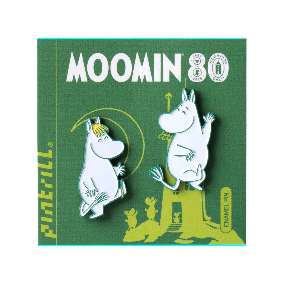 PINTRILL - Wholesale Lapel Pin/Button - Moomintroll & Snorkmaiden 80th Pin Set1