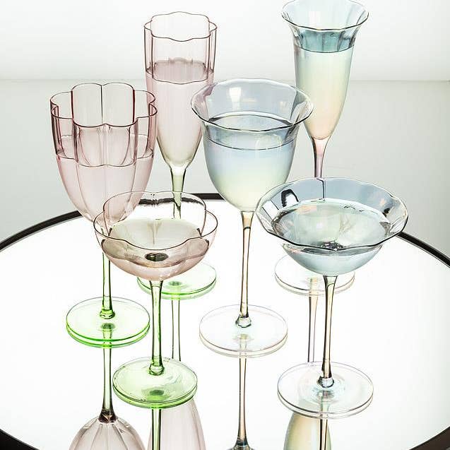 Abbott - Wholesale Wine Glass - Flower Look Wine Glass-8.5"H(13oz)4