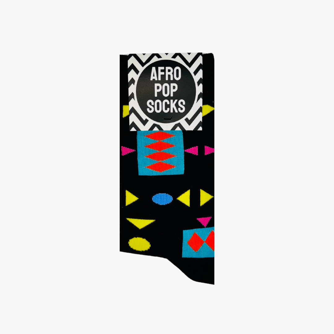 Afropop - Wholesale Sokken - Uniseks - Retro zwart2