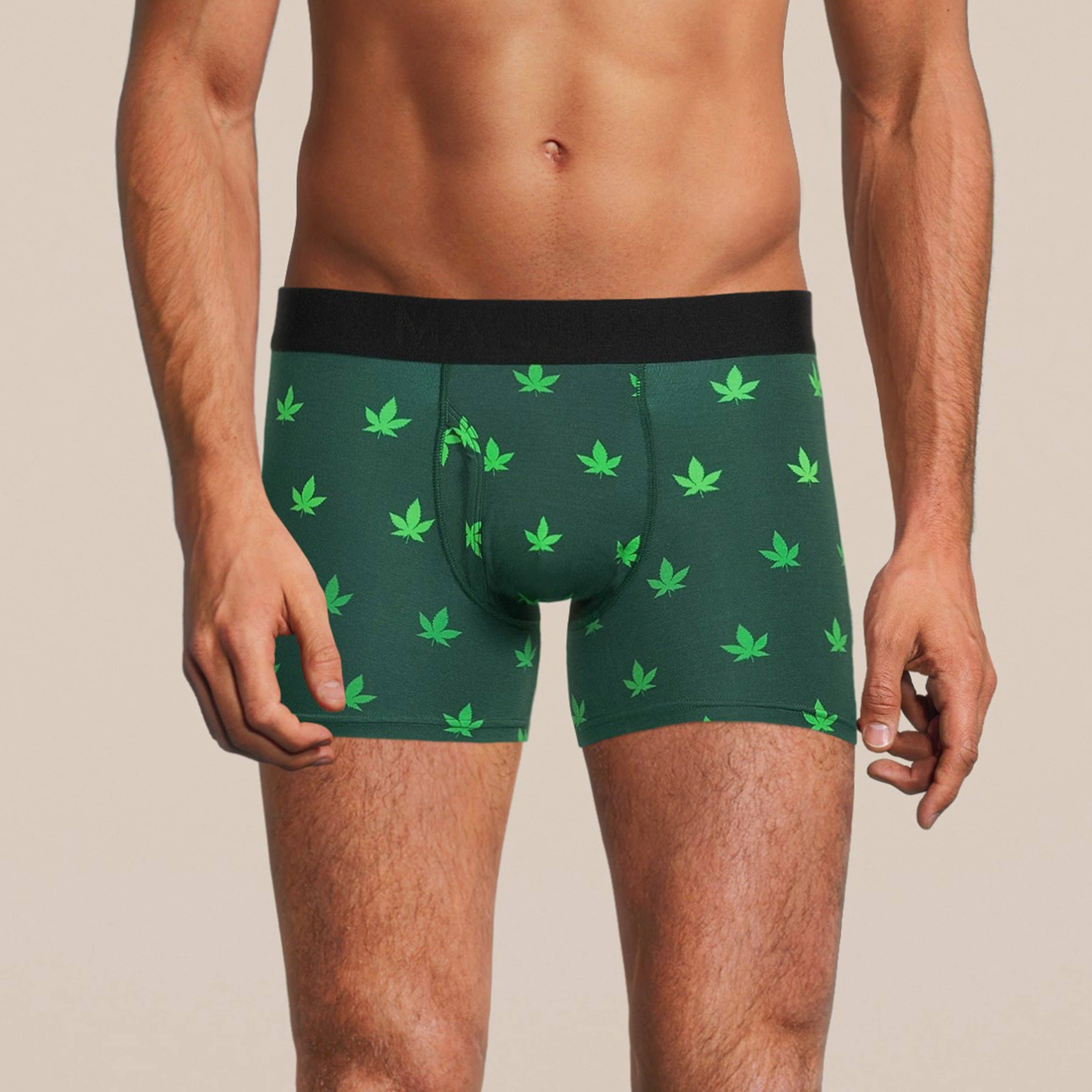 MANBUNS - Vendita all'ingrosso Intimo - Uomo - Slip boxer da uomo Weed con marsupio