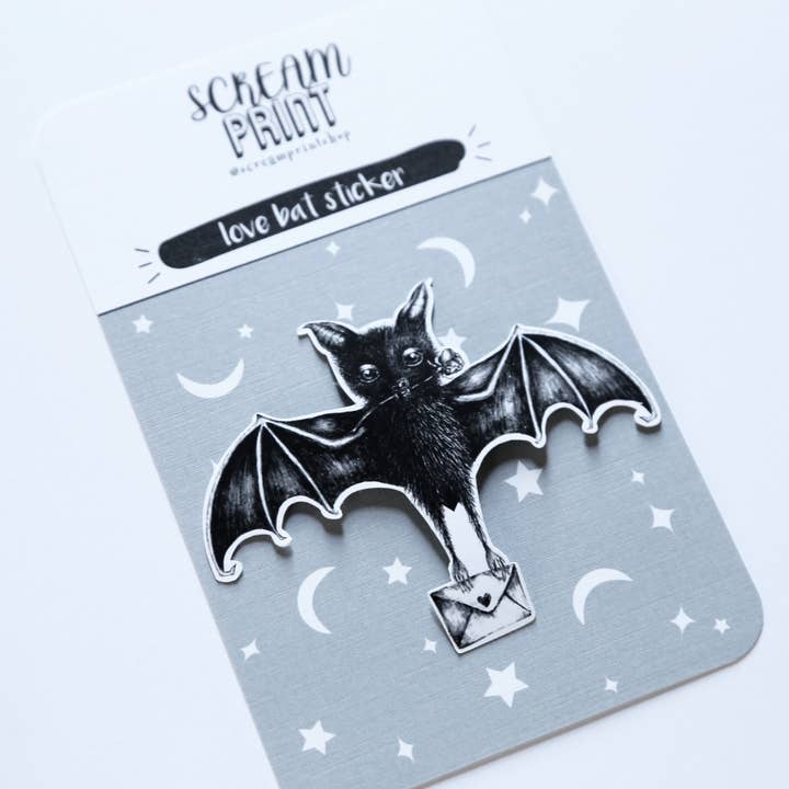 ScreamPrintShop - Wholesale Sticker - Love Bat Sticker1