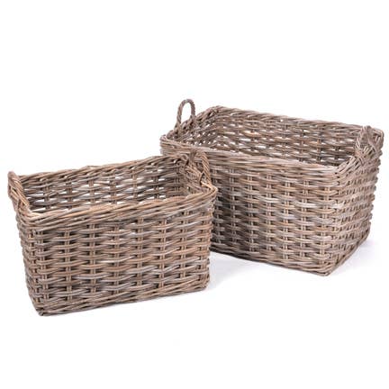 S/2 RECHTES RATTAN, STARK, SH-KBGREY für den Großhandel von Willow Group