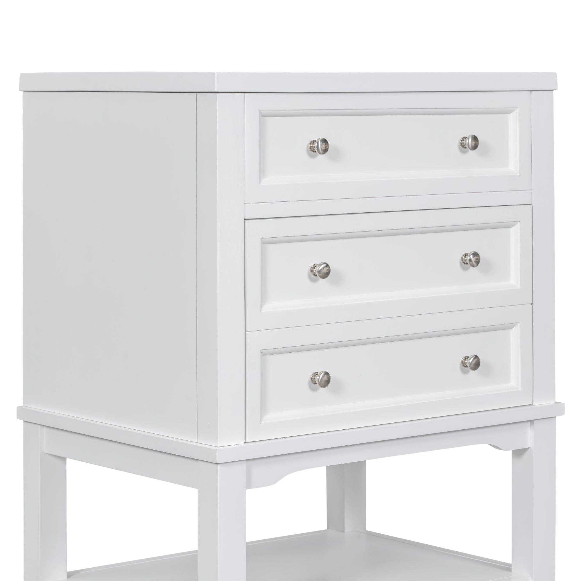 Orange County Decor - Wholesale Cabinet - 24" Bathroom Vanity With Sink, Bathroom Storage Cabinet With Drawer And Open Shelf, Solid Wood Frame, White White Solid Wood Mdf20