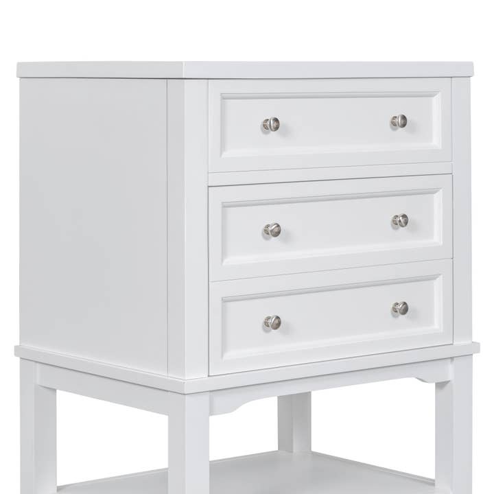 Orange County Decor - Wholesale Cabinet - 24" Bathroom Vanity With Sink, Bathroom Storage Cabinet With Drawer And Open Shelf, Solid Wood Frame, White White Solid Wood Mdf20