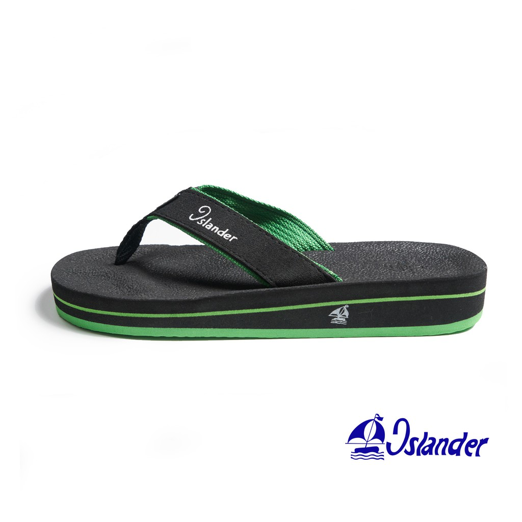 Islander Footwear & Apparel - Wholesale Flip Flops - Men's - Islander 10 Series Sandals (Flip Flops) - Black / Green2