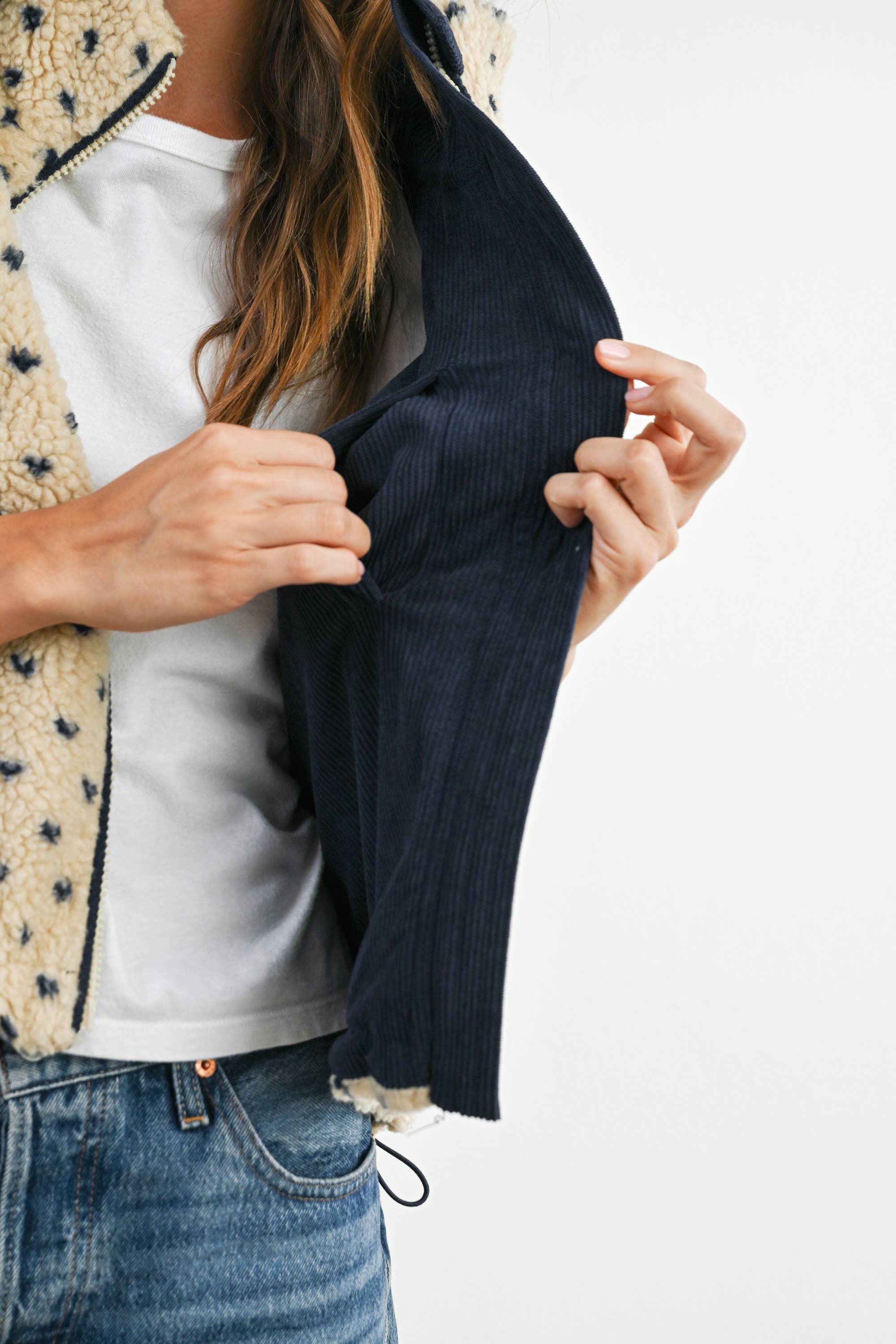 BUTTERMELON - Wholesale Jacket - Women's - Floral Fleece Sleeveless Vest - BMJ784923