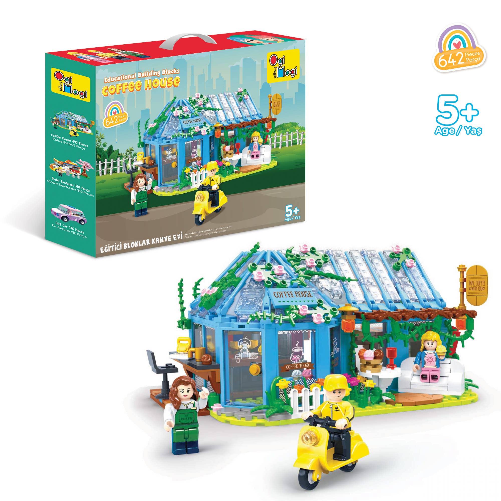 Multi Colored Ogi Mogi Coffee House Building Blocks Set 642 PCS Compatible with Lego for wholesale on Faire0