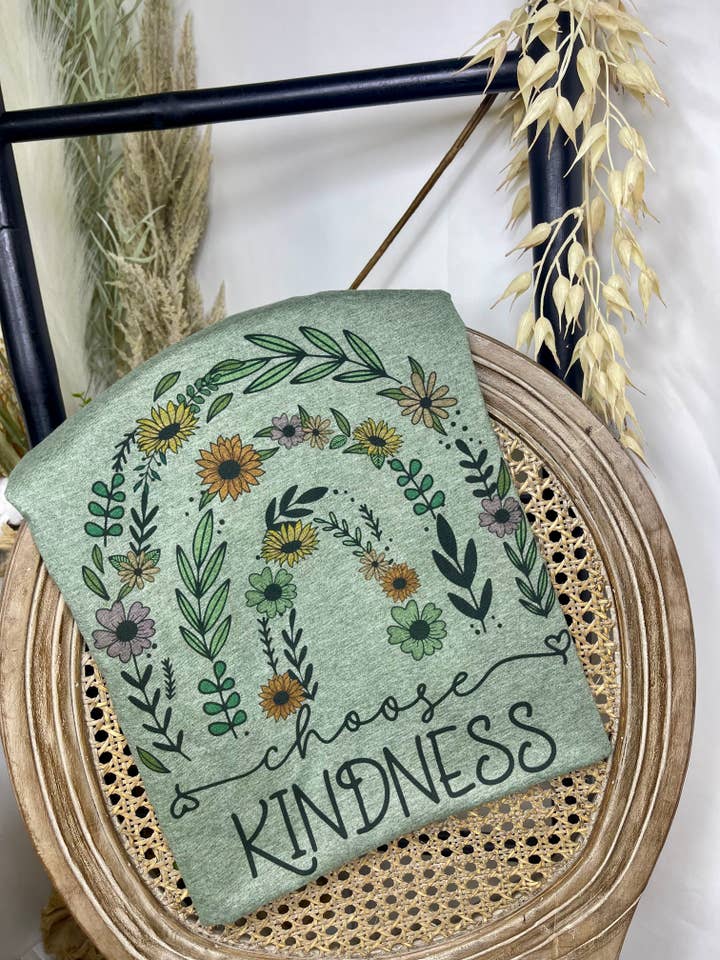 Choose Kindness Flower Rainbow (Gildan Sub T-Shirt) for wholesale by 1/2 Penny Wholesale