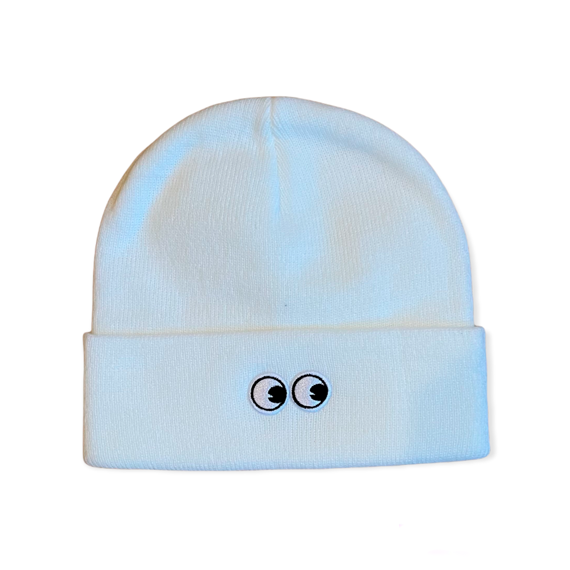 Hat: Real Googly Eyes Gec Dad Hat White