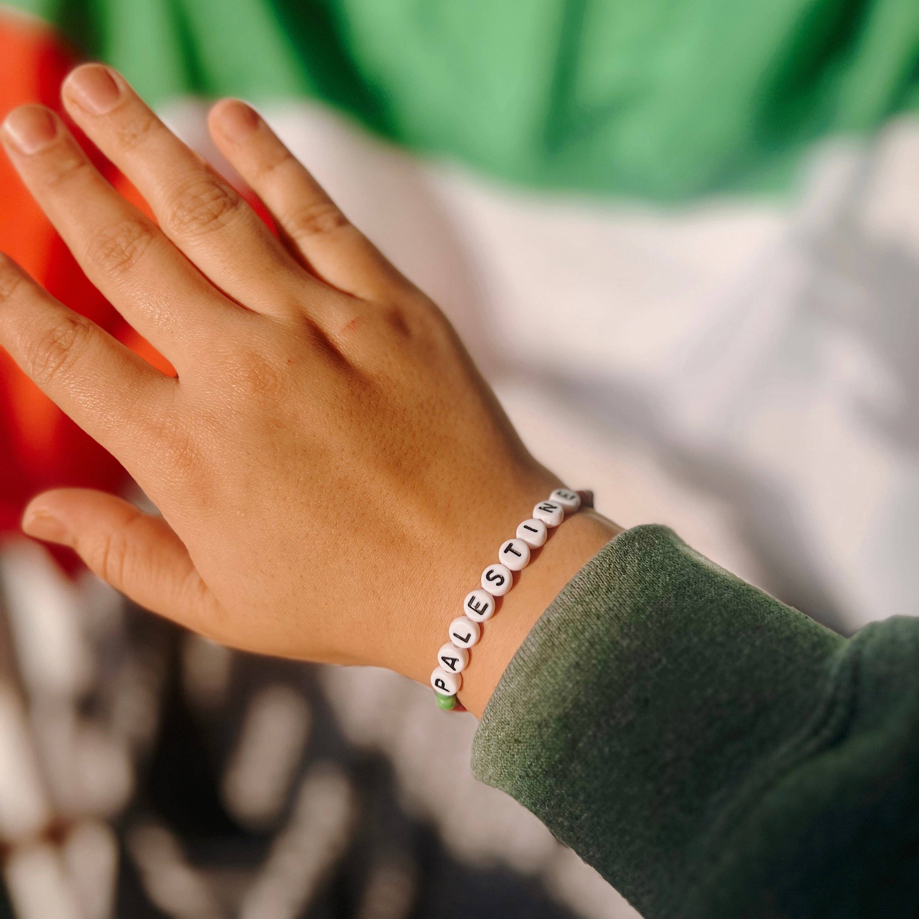 Meryum Designs - Wholesale Beaded Bracelet - Palestine Unity Beaded Bracelet 🇵🇸✊🏼‼️0