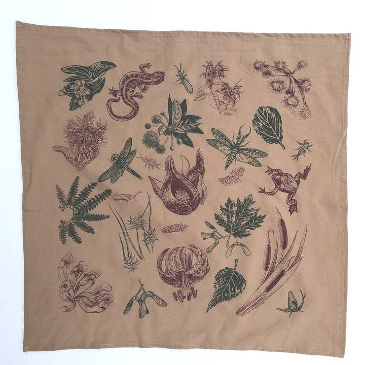 Wetland Bandana - Tan for wholesale by Solstice Handmade