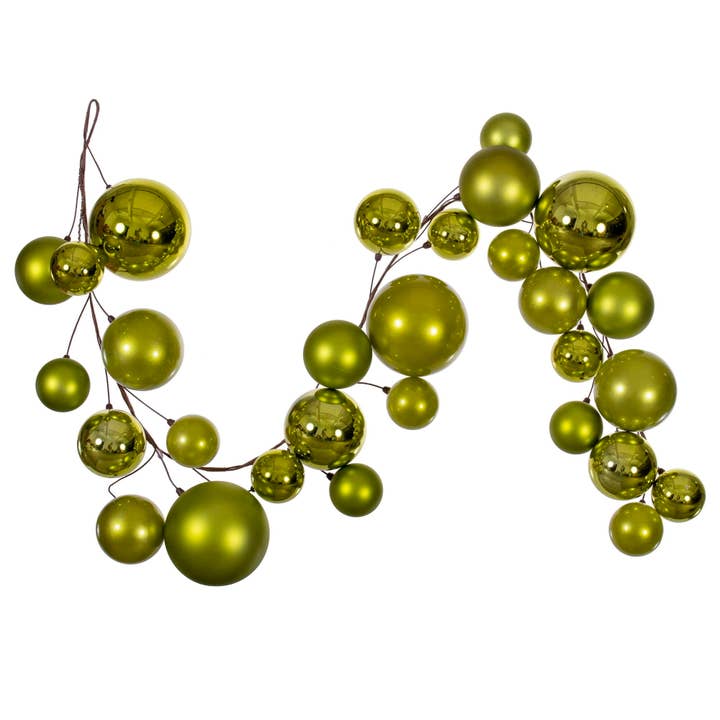 Vickerman 6' Lime Ball Branch Garland for wholesale on Faire