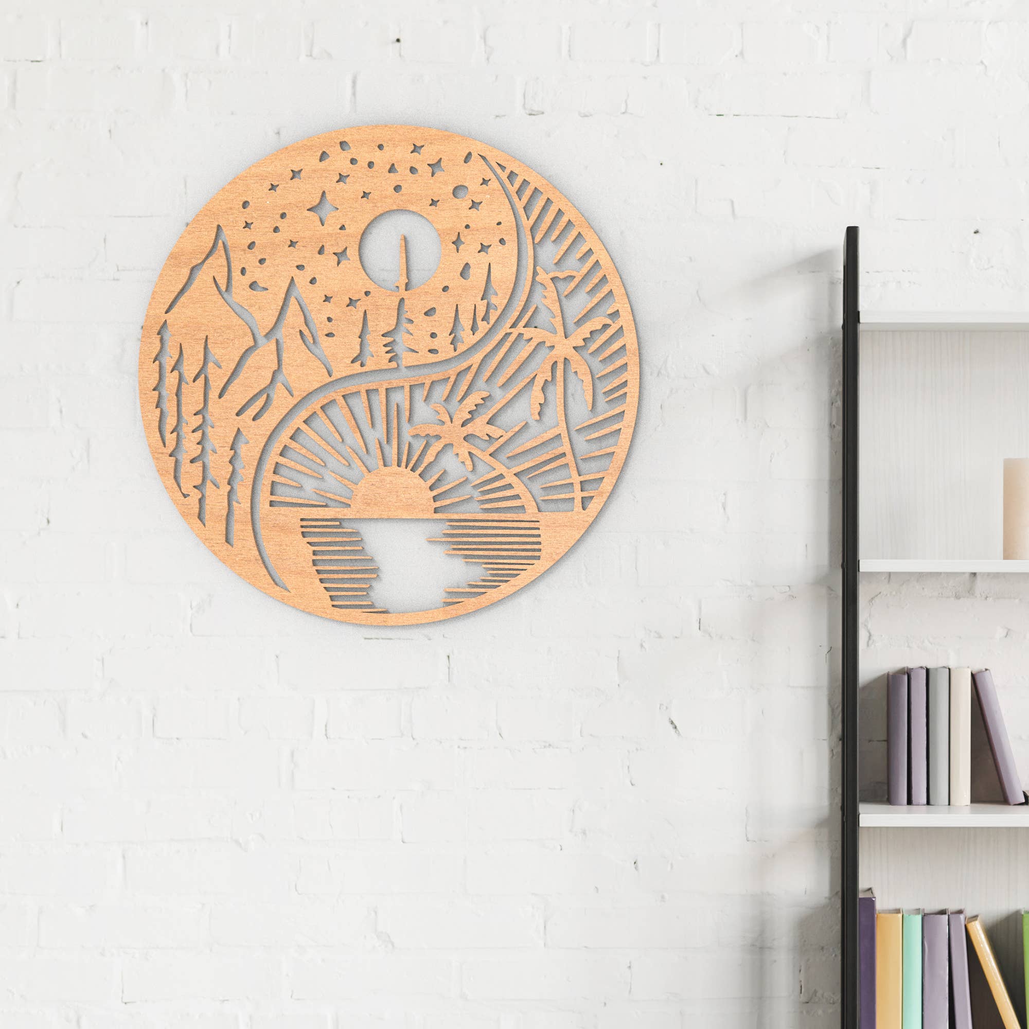 PeroWorx Designs - Wholesale Wall Accent - Yin Yang Wall Art, Sun Wall Decor, Moon Wall Art, Home Decor3