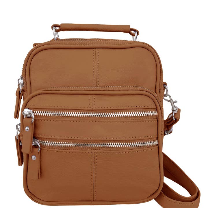Roma Leathers, Inc. - Wholesale Crossbody Bag - Women's - RM005A cowhide leather handbag crossbody